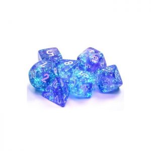 Chessex 7 Die Set Borealis Luminary Purple/white
