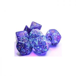 Chessex 7 Die Set Borealis Luminary Royal Purple/gold