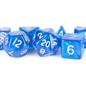 MDG 7-Die Set 16mm Stardust Blue w/ Silver Numbers