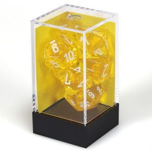 Chessex 7 Die Set Translucent Yellow/white updated