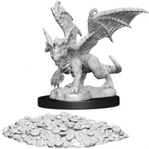 Dungeons & Dragons Nolzur’s Marvelous Miniatures W10 Blue Dragon Wyrmling (Unpainted)