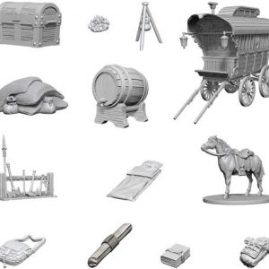 Dungeons & Dragons Nolzur’s Marvelous Miniatures W4 Adventurer’s Campsite (Unpainted)