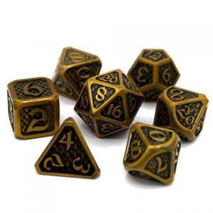 Die Hard Dice 7 Die Set Drakona Eldric Electrum