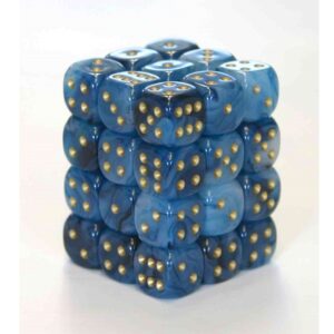 Chessex 12mm D6 Phantom Teal/Gold