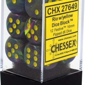 Chessex 16mm D6 Festive Rio/Yellow