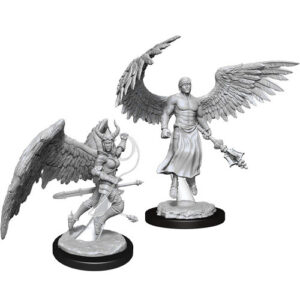 Dungeons & Dragons Nolzur’s Marvelous Miniatures W13 Deva & Erinyes (Unpainted)