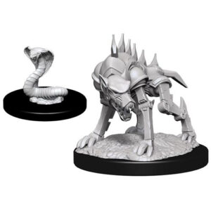 Dungeons & Dragons Nolzur’s Marvelous Miniatures W14 Iron Cobra & Iron Defender (Unpainted)