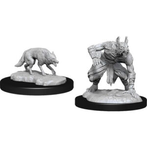 Dungeons & Dragons Nolzur’s Marvelous Miniatures W14 Jackalwere & Jackal (Unpainted)