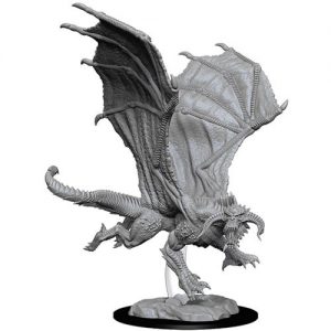 Dungeons & Dragons Nolzur’s Marvelous Miniatures W8 Young Black Dragon (Unpainted)