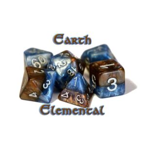 Gate Keeper Games 7-Die Set Halfsies Earth Elemental
