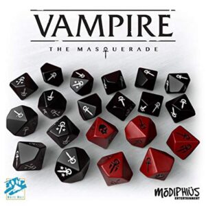 Modiphius Vampire The Masquerade Dice Set (20 D10)