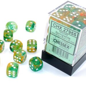 Chessex 12mm D6 Luminary Nebula Spring/white
