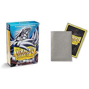 Dragon Shield Sleeves Japanese Matte Silver 60 Count