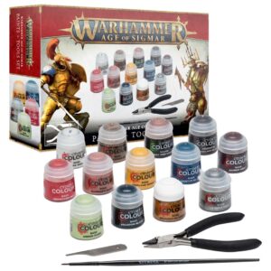 Warhammer Age Of Sigmar Paints + Tools Set