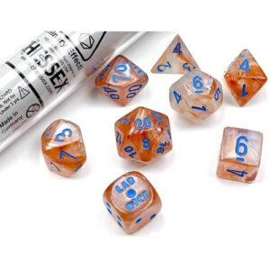 Chessex 7 Die Set Borealis Rose Gold/light blue