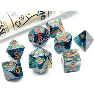 Chessex 7 Die Set Lustrous Alpestris/orange