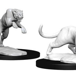 Dungeons & Dragons Nolzur’s Marvelous Miniatures W6 Panther & Leopard (Unpainted)
