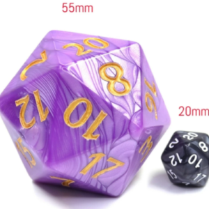 Foam Brain Games 55mm Titan D20 Purple Pearl