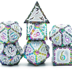 Foam Brain Games Dagger Of Venom White Rainbow RPG Metal Dice Set