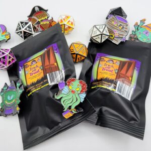 Foam Brain Games Mystery Loot Trick Or Treat (1 Metal D20 & 1 Enamel Pin)