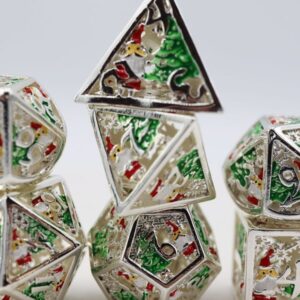 Foam Brain Games Silver Bells RPG Metal Dice Set