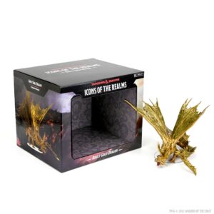 Dungeons & Dragons Miniatures Icons Of The Realms Adult Gold Dragon Premium Figure