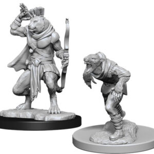 Dungeons & Dragons Nolzur’s Marvelous Miniatures W11 Wererat & Weretiger (Unpainted)