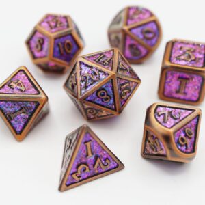 Foam Brain Games Copper Confetti RPG Metal Dice Set