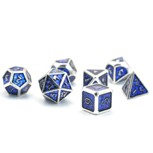 Foam Brain Games Electric Blue RPG Metal Dice Set
