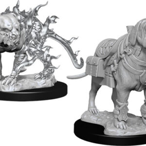 Dungeons & Dragons Nolzur’s Marvelous Miniatures W11 Mastiff & Shadow Mastiff (Unpainted)