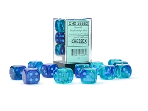 Chessex 16mm D6 Gemini Blue-Blue/Light Blue