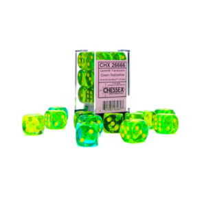 Chessex 16mm D6 Gemini Translucent Green-Teal/Yellow
