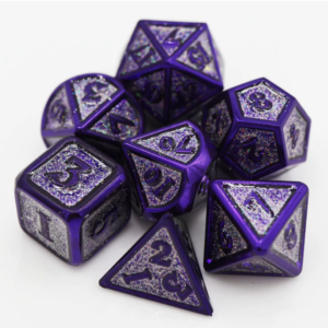 Foam Brain Games Grape Jelly RPG Metal Dice Set