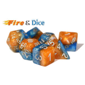 Gate Keeper Games 7-Die Set Halfsies Fire & Ice