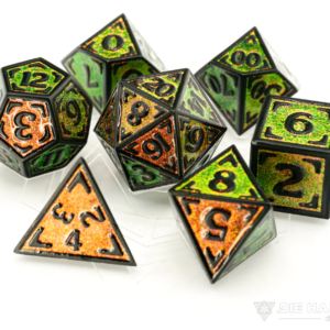 Die Hard Dice 7 Die Set Hallows Eve Reticle Dark Hunter