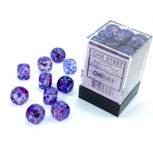 Chessex 12mm D6 Nebula Luminary Nocturnal/Blue