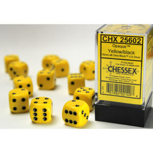 Chessex 16mm D6 Opaque Yellow/Black