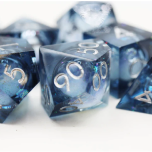 Foam Brain Games Blue Liquid Core Sharp Edge RPG Dice Set