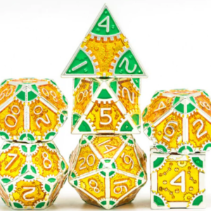 Foam Brain Games Steampunk Pineapples RPG Metal Dice Set