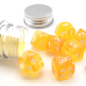 Chessex 7 Die Set Borealis Luminary Canary/White