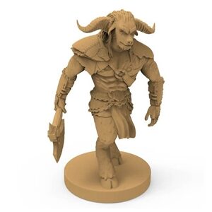 Dwellings Of Eldervale Minotaur Mercenary Miniature