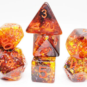 Foam Brain Games Pumpkin Light RPG Dice Set