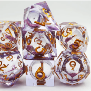 Foam Brain Games Purple Liquid Core Sharp Edge RPG Dice Set