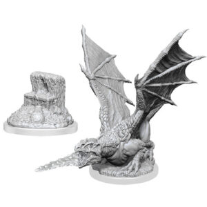 Dungeons & Dragons Nolzur’s Marvelous Miniatures W19 White Dragon Wyrmling (Unpainted)