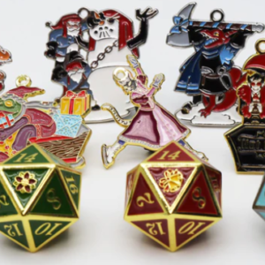 Foam Brain Games Mystery Loot Winter Village (1 Metal D20 & 1 Enamel Pin)