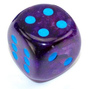 Chessex 30mm D6 Nebula Luminary Nocturnal/Blue