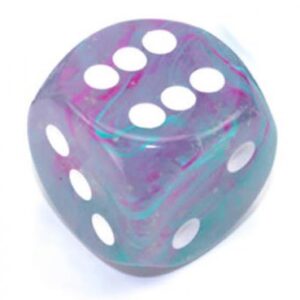 Chessex 30mm D6 Nebula Luminary Wisteria/White