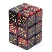 Foam Brain Games +1/+1 Red & Black Counters (Set Of 8)
