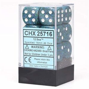 Chessex 16mm D6 Speckled Sea