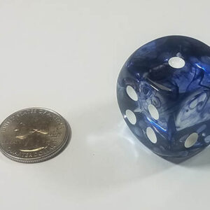 Chessex 30mm D6 Nebula Dark Blue/White